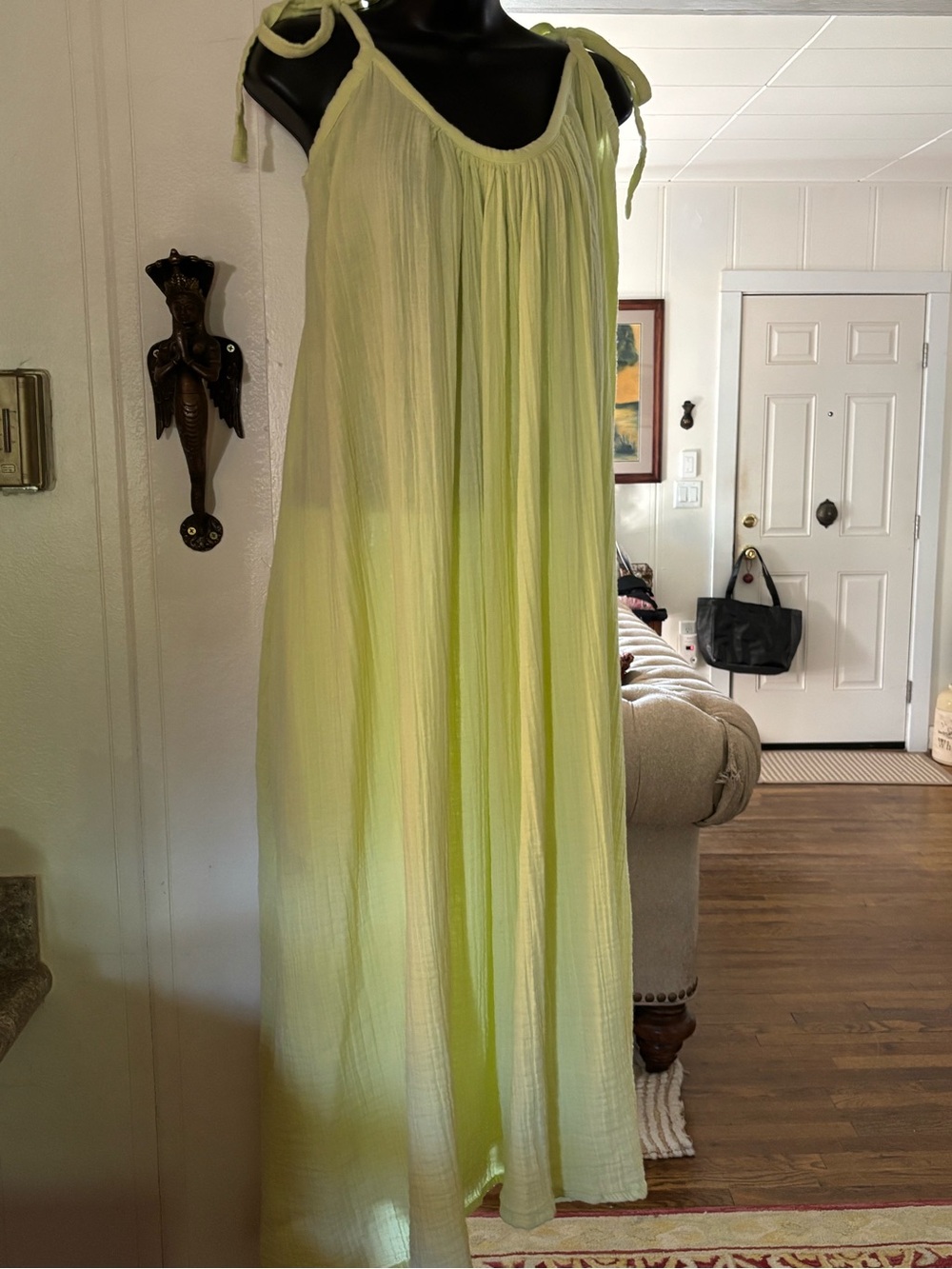 Elan Light Lime Green Midi Dress